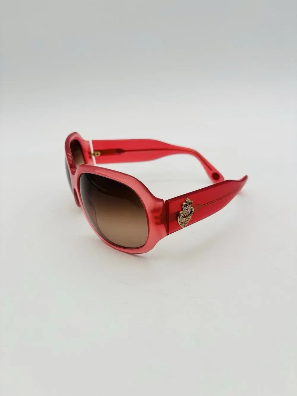 Juicy Couture Vintage Women's Sunglasses Chunky Translucent Pink Frame Y2K VG